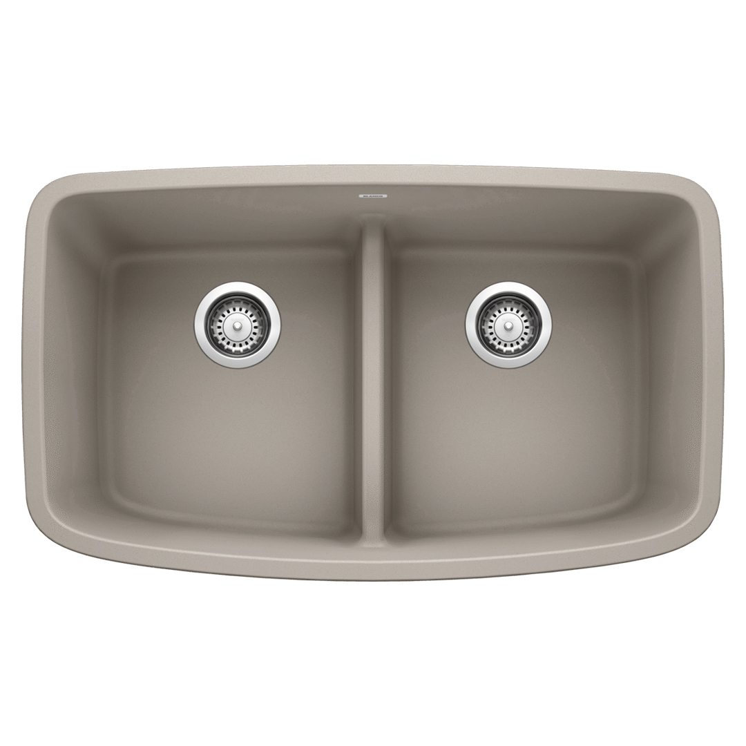 Equal Double Low Divide Concrete Gray Sinks