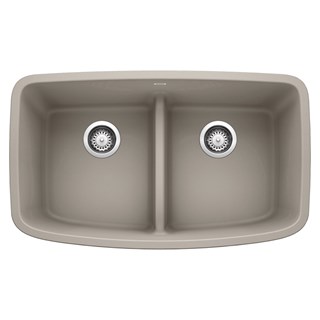 Equal Double Low Divide Concrete Gray Sinks
