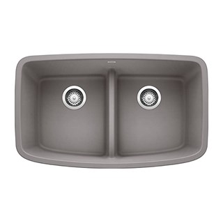Equal Double Low Divide Metallic Gray Sinks