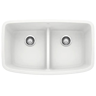 Equal Double Low Divide White Sinks